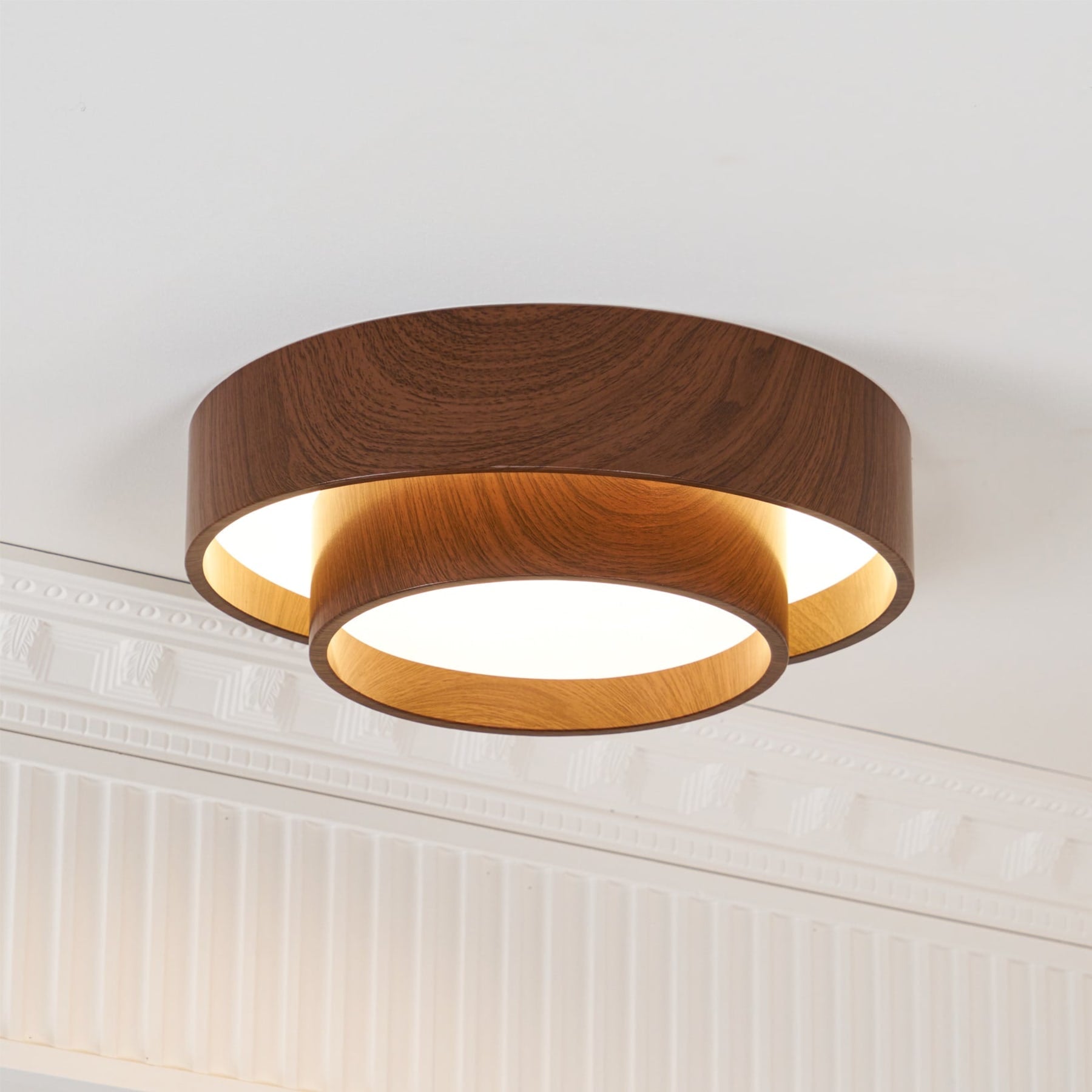Modern Wood Flush Mount Ceiling Light for Living Room and Bedroom — Harbor Light Co.