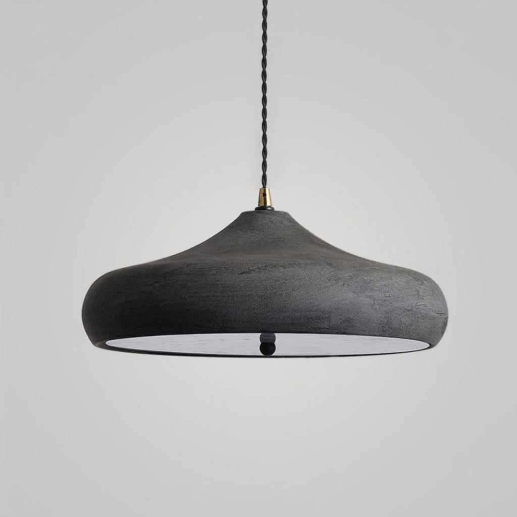 Modern Iron Pendant Light With Warm LED Glow for Dining Room in Ø11.8" x H5.9" (Ø30 x H15 cm) — Harbor Light Co.