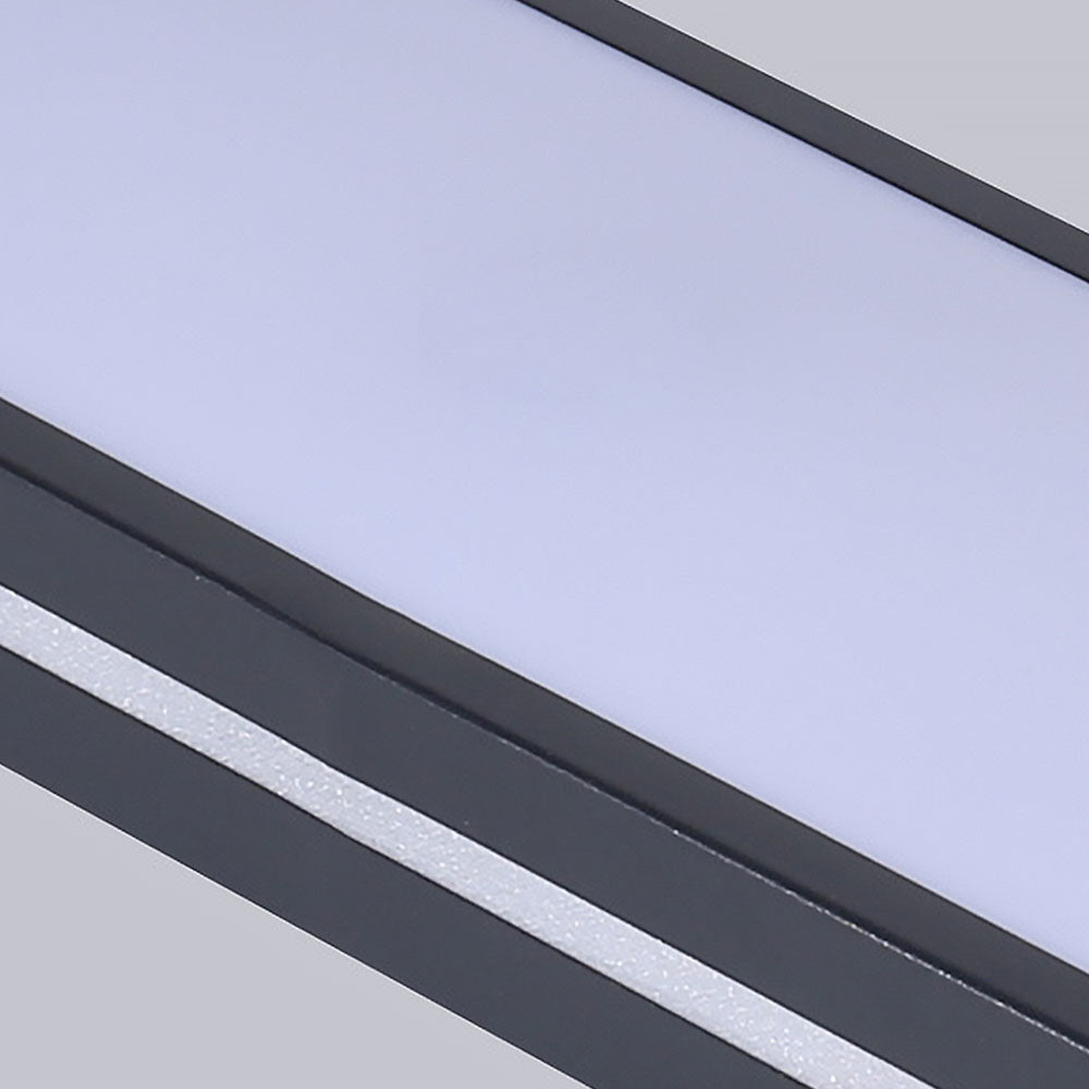 Modern Long Rectangle Flush Mount Ceiling Light with LED