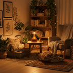Modern Ash Wood and Brass Table Lamp for Living Room — Harbor Light Co.