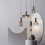 Industrial Wrought Iron Concrete Pendant Light With Warm LED Glow — Harbor Light Co.