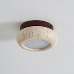 Modern Travertine Flush Mount Ceiling Light — Harbor Light Co.
