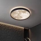 Modern Metal Flush Mount Ceiling Light With Dimmable Remote Control in Black — Harbor Light Co.