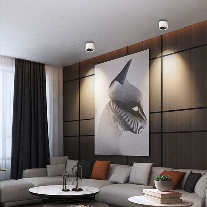 Modern Iron Flush Mount Ceiling Light With Built-In LED — Harbor Light Co.