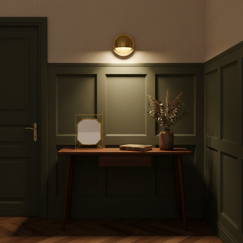 Modern Copper Wall Light With Tri-Color Glow — Harbor Light Co.