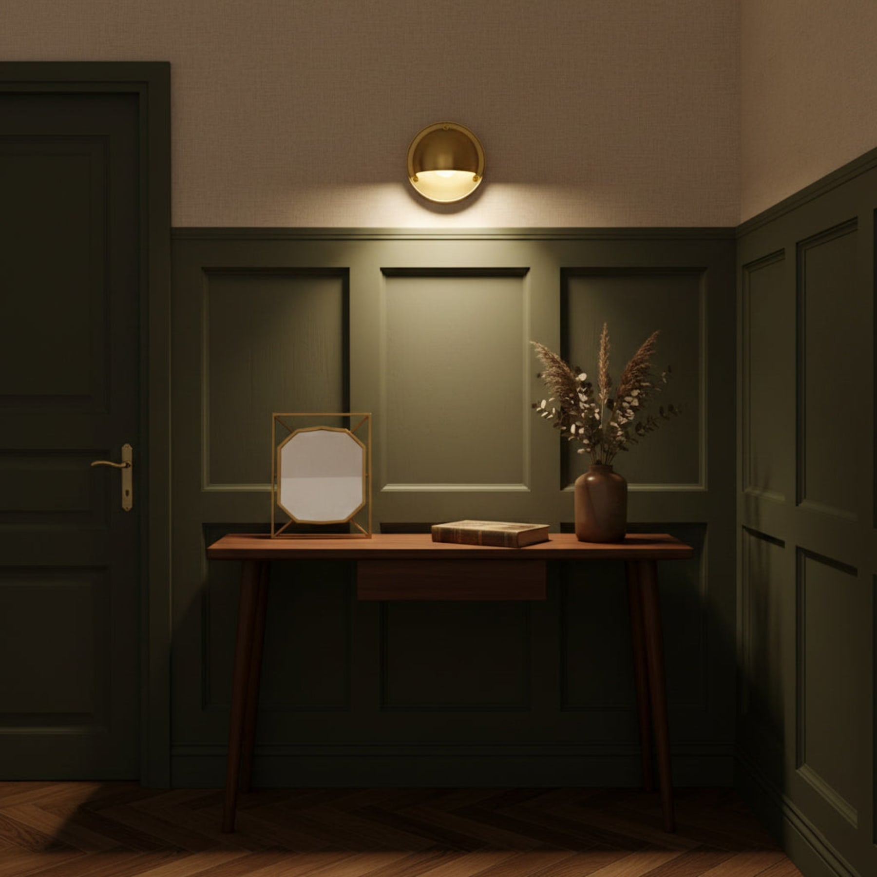 Modern Copper Wall Light With Tri-Color Glow — Harbor Light Co.