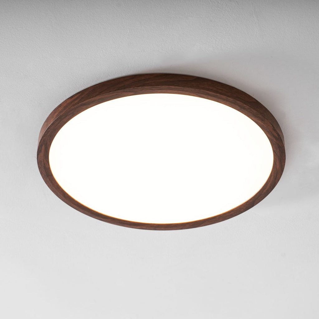 Modern Wood Flush Mount Ceiling Light With Slim Low-Profile Design — Harbor Light Co.