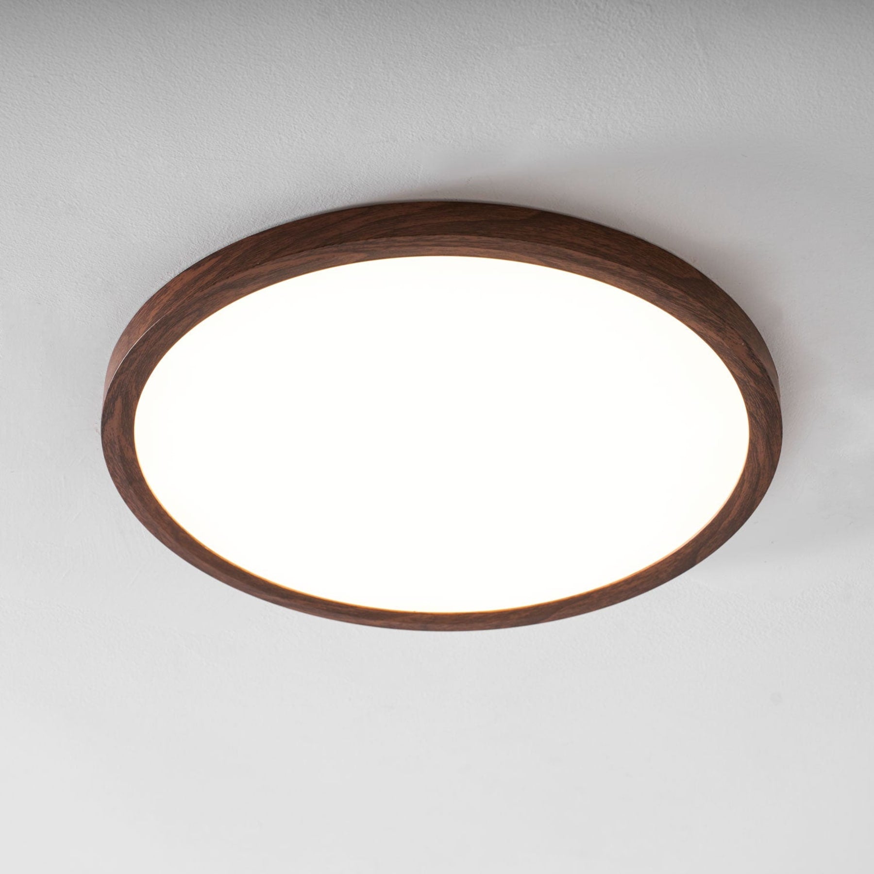 Modern Wood Flush Mount Ceiling Light With Slim Low-Profile Design — Harbor Light Co.