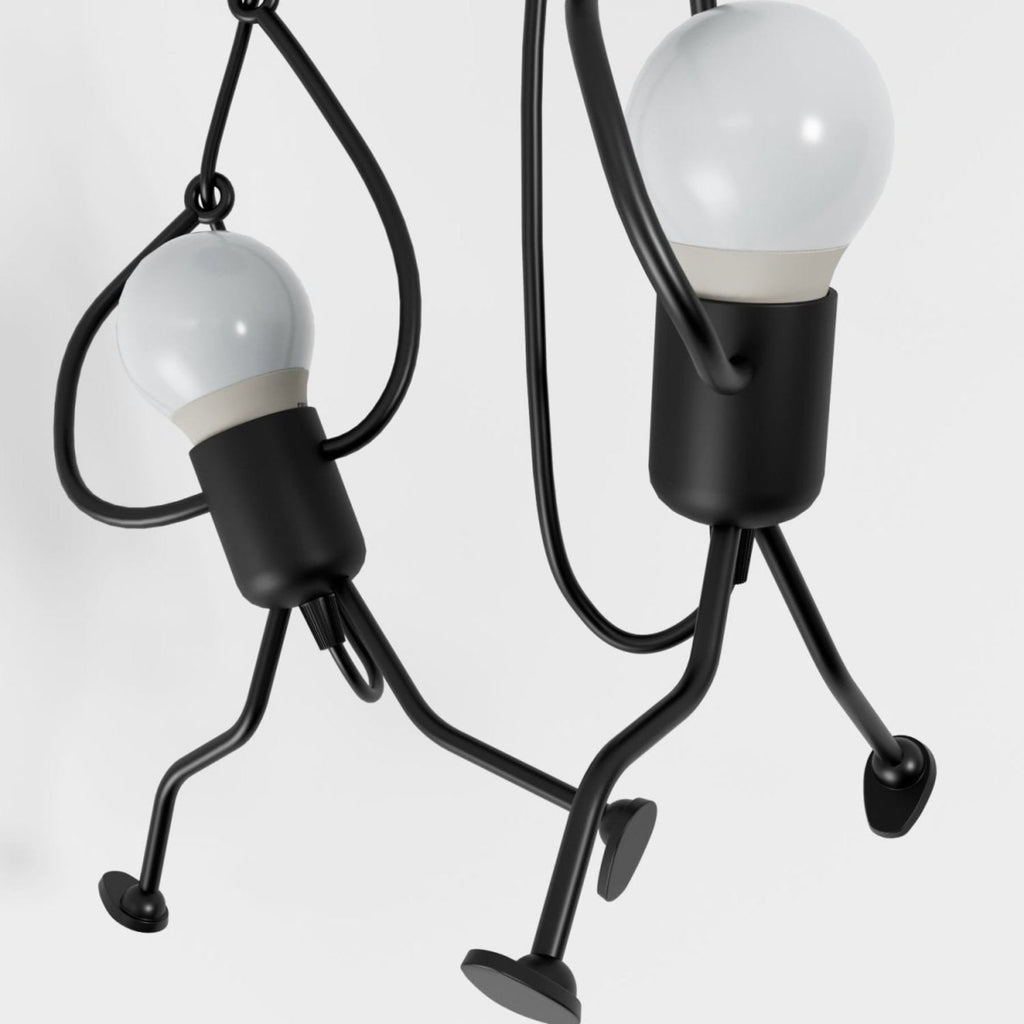 Modern Wrought Iron Pendant Light With Warm LED Glow — Harbor Light Co.