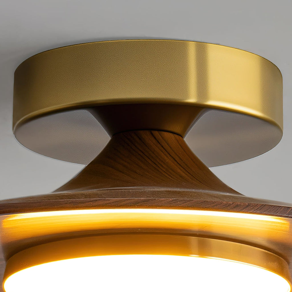 Modern Wood Semi-Flush Mount Ceiling Light for Living Room — Harbor Light Co.