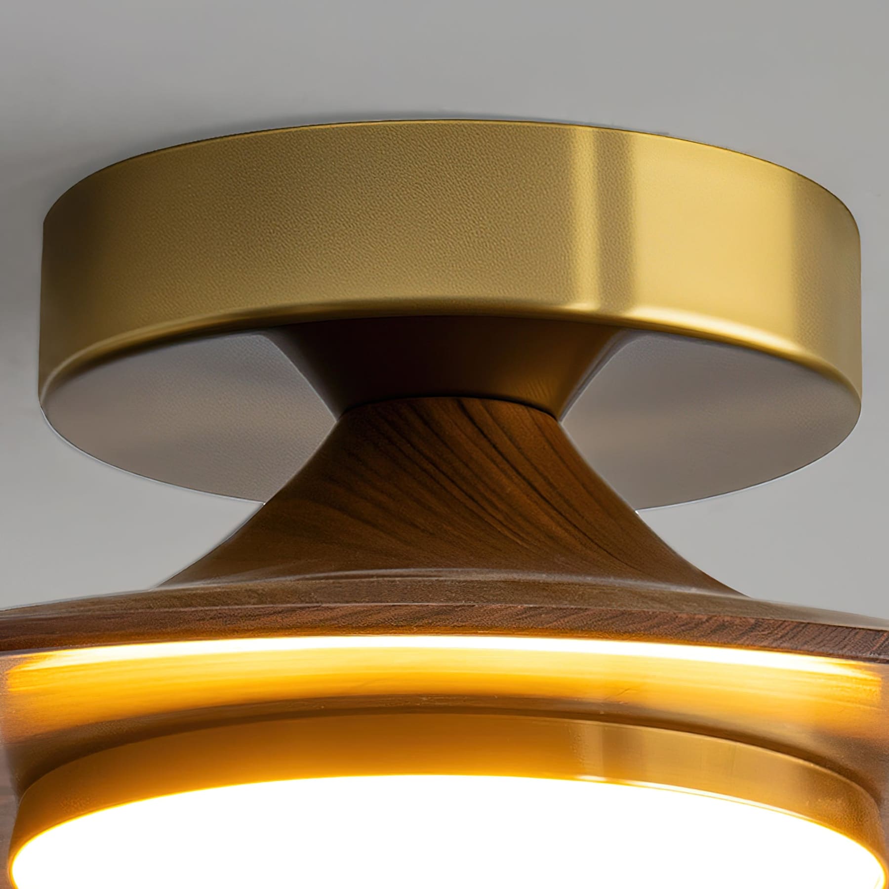 Modern Wood Semi-Flush Mount Ceiling Light for Living Room — Harbor Light Co.