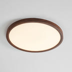 Modern Wood Flush Mount Ceiling Light With Slim Low-Profile Design in Ø11.8" x H1" (Ø30 x H2.5 cm) — Harbor Light Co.