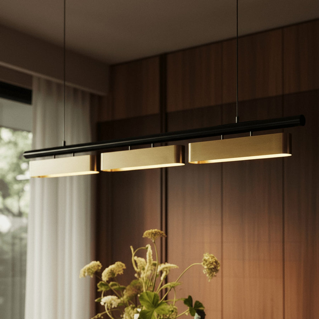 Modern Stainless Steel Linear Chandelier for Dining Room — Harbor Light Co.