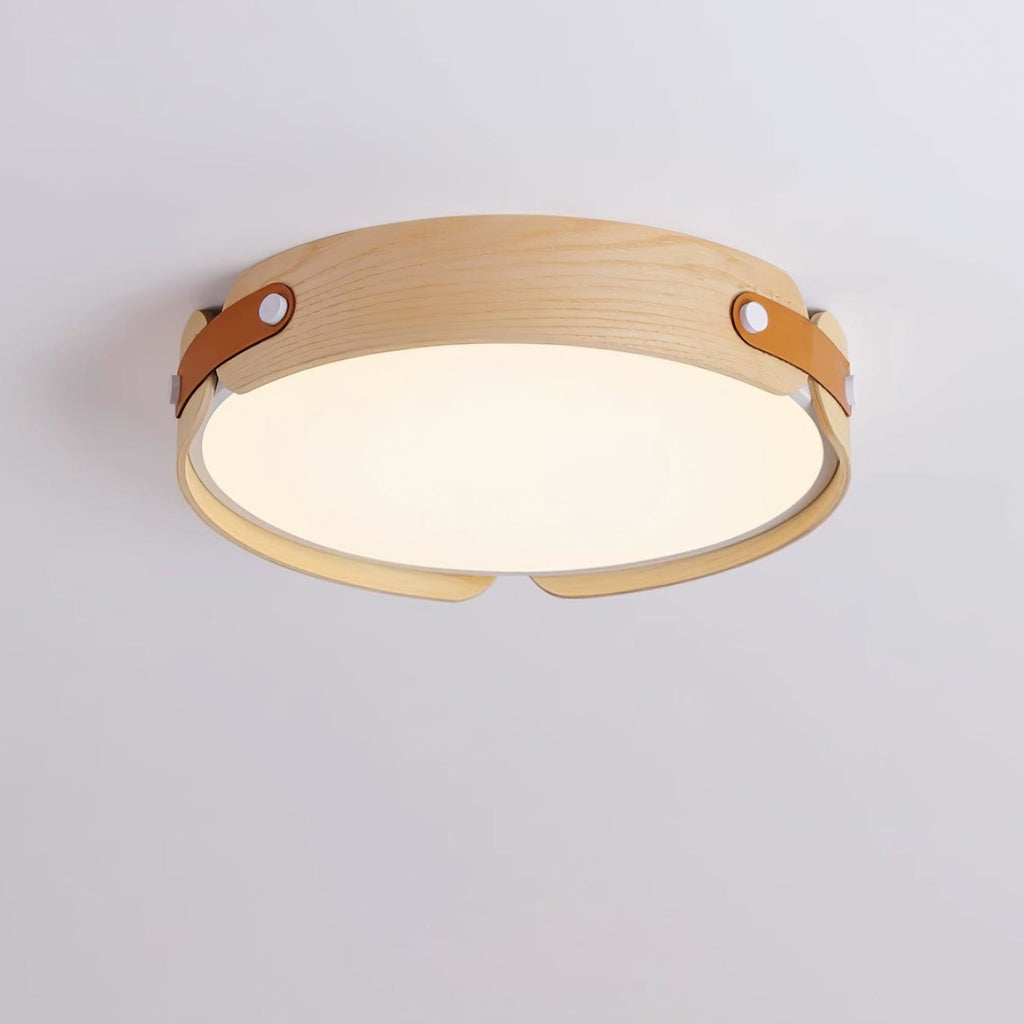 Scandinavian Wood Flush Mount Ceiling Light for Living Room — Harbor Light Co.