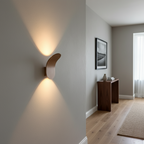 Scandinavian Metal LED Light Wall Sconce with Curved Shade