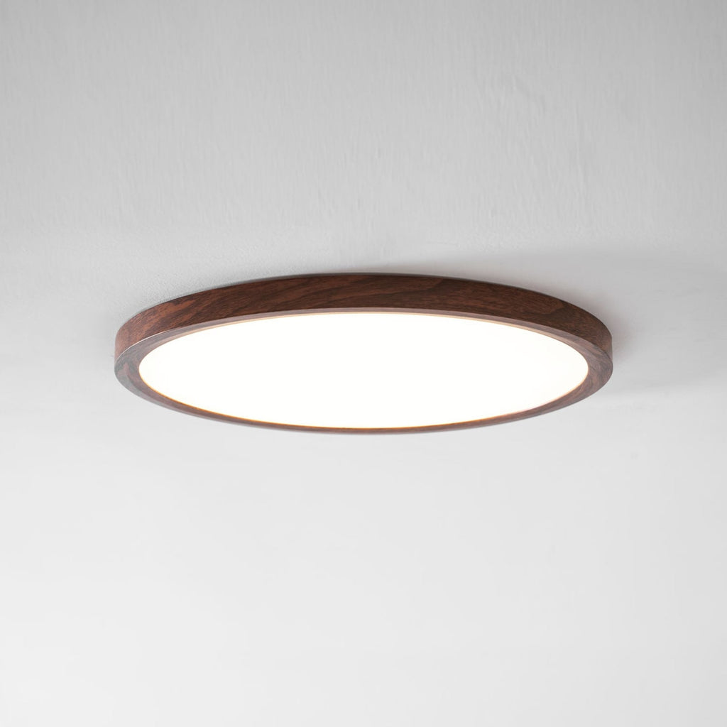 Modern Wood Flush Mount Ceiling Light With Slim Low-Profile Design — Harbor Light Co.