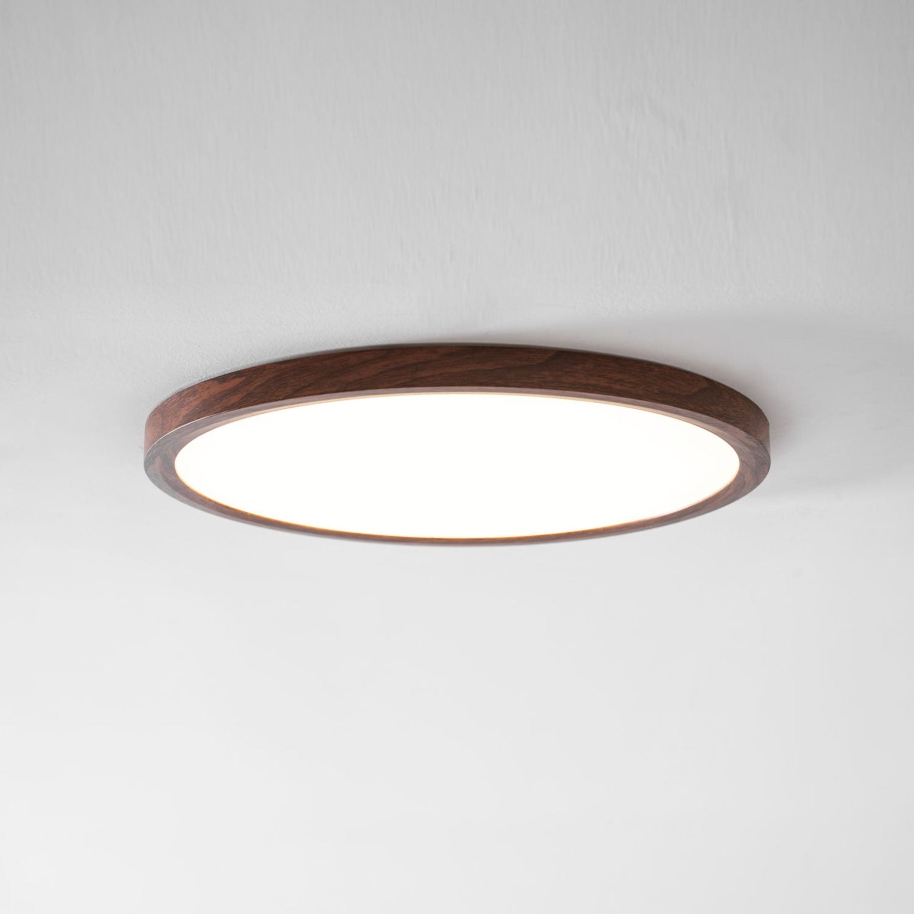 Modern Wood Flush Mount Ceiling Light With Slim Low-Profile Design — Harbor Light Co.