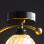 Modern Brass Semi-Flush Ceiling Light for Living Room — Harbor Light Co.