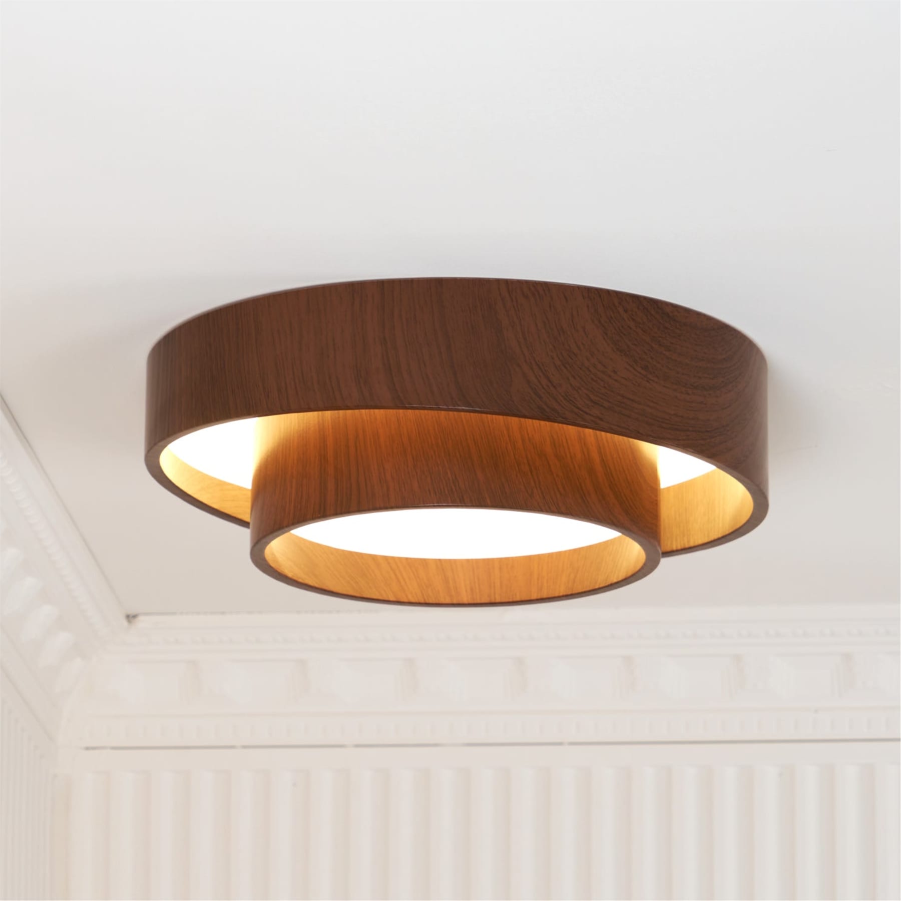 Modern Wood Flush Mount Ceiling Light for Living Room and Bedroom — Harbor Light Co.