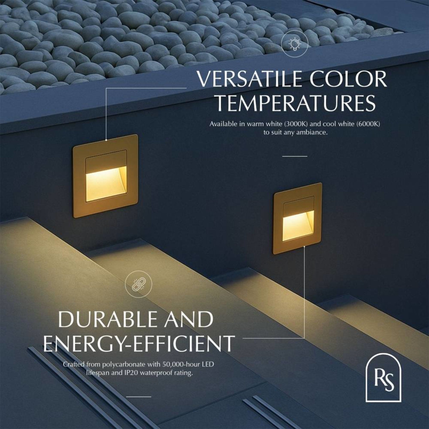 Modern Plastic Wall Light With Integrated LED for Hallway — Harbor Light Co.
