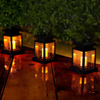 Solar Candle Lantern Outdoor Hanging LED Flameless Candle Light Waterproof Retro Garden Lantern for Tree Patio and Porch