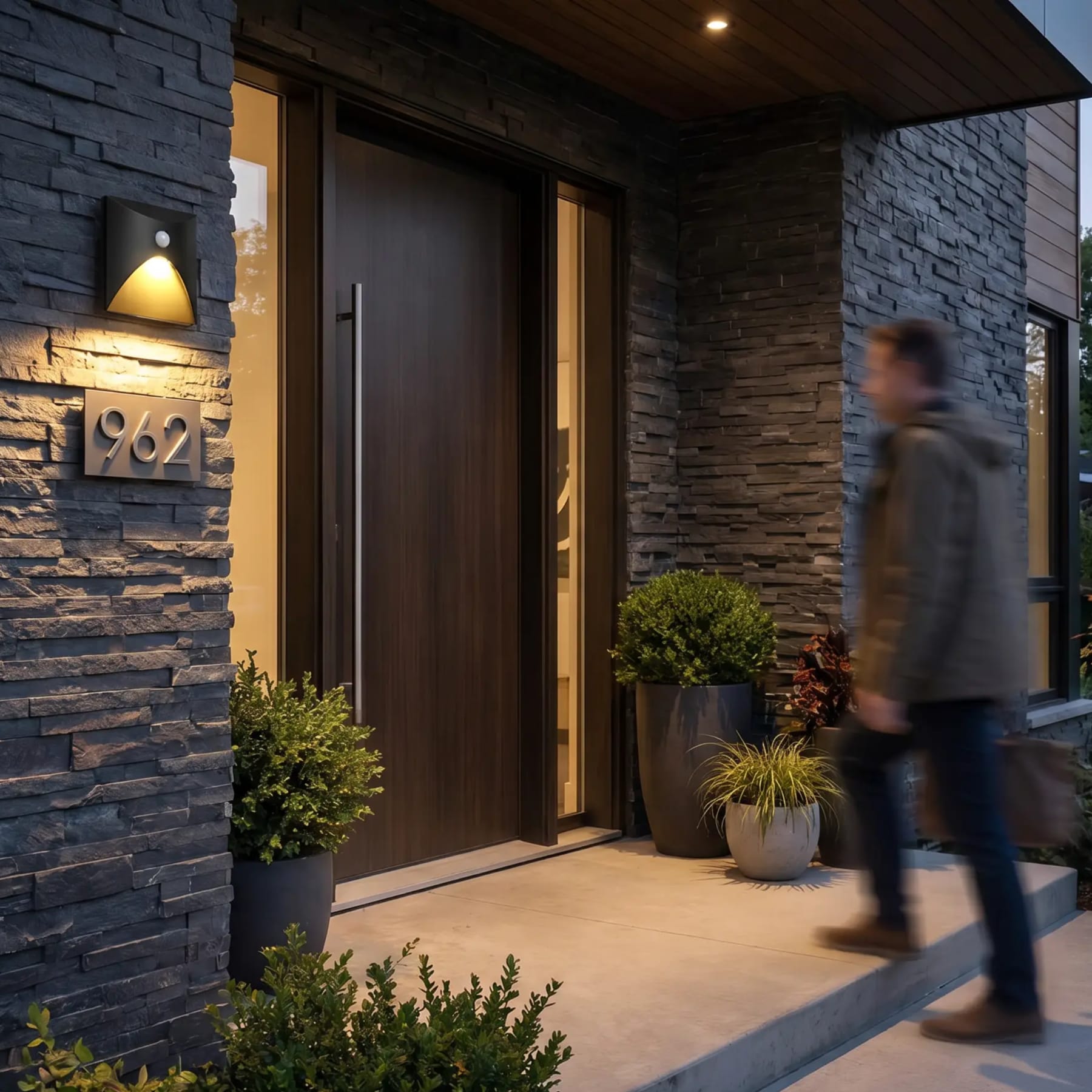 Modern Aluminum Wall Light With Motion Sensor for Hallways — Harbor Light Co.