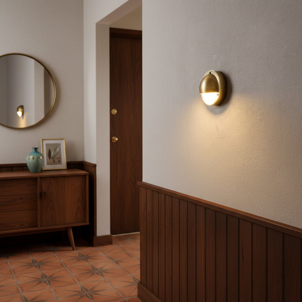 Modern Copper Wall Light With Tri-Color Glow — Harbor Light Co.
