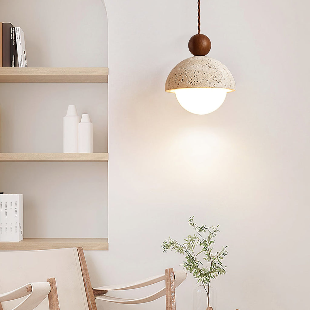Modern Travertine Stone Pendant Light for Dining Room — Harbor Light Co.