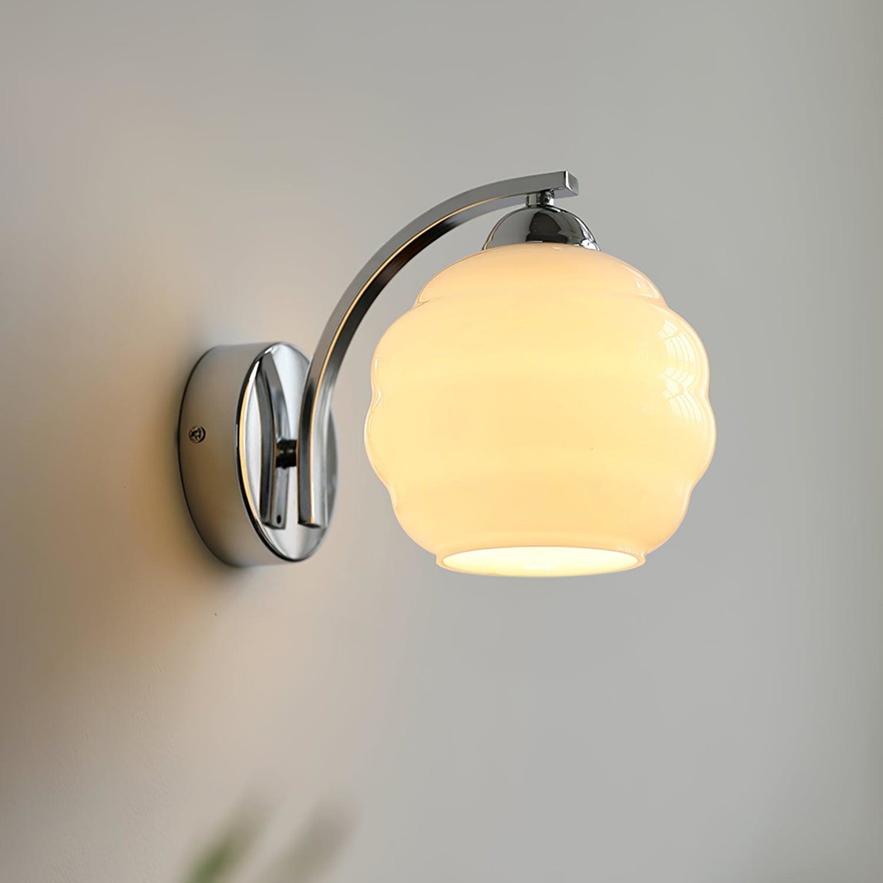 Modern Glass Wall Light With Warm LED Glow — Harbor Light Co.