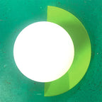 Modern Metal Wall Sconce With Selectable LED Light in Green — Harbor Light Co.