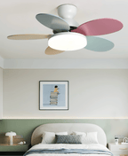 Petal Blade Ceiling Fan with Remote Control and Integrated LED Light