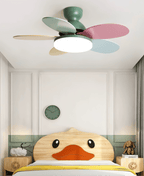 Petal Blade Ceiling Fan with Remote Control and Integrated LED Light