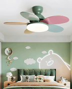 Petal Blade Ceiling Fan with Remote Control and Integrated LED Light