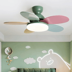 Petal Blade Ceiling Fan with Remote Control and Integrated LED Light