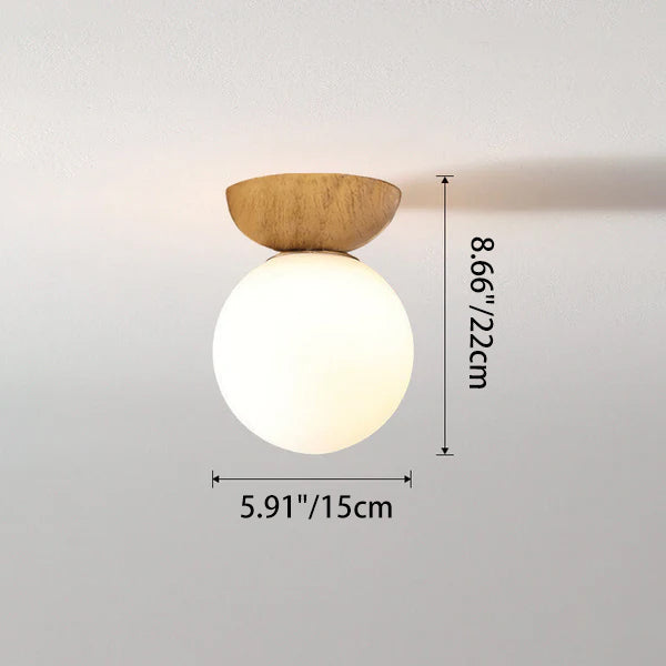 Modern Wood Semi-Flush Pendant Light With Warm LED Glow — Harbor Light Co.