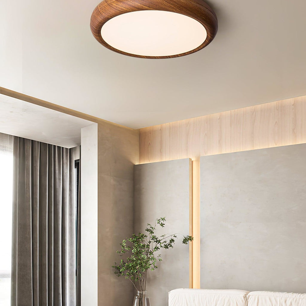 Modern Wood Flush Mount Ceiling Light for Living Room — Harbor Light Co.