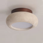 Modern Travertine Flush Mount Ceiling Light — Harbor Light Co.