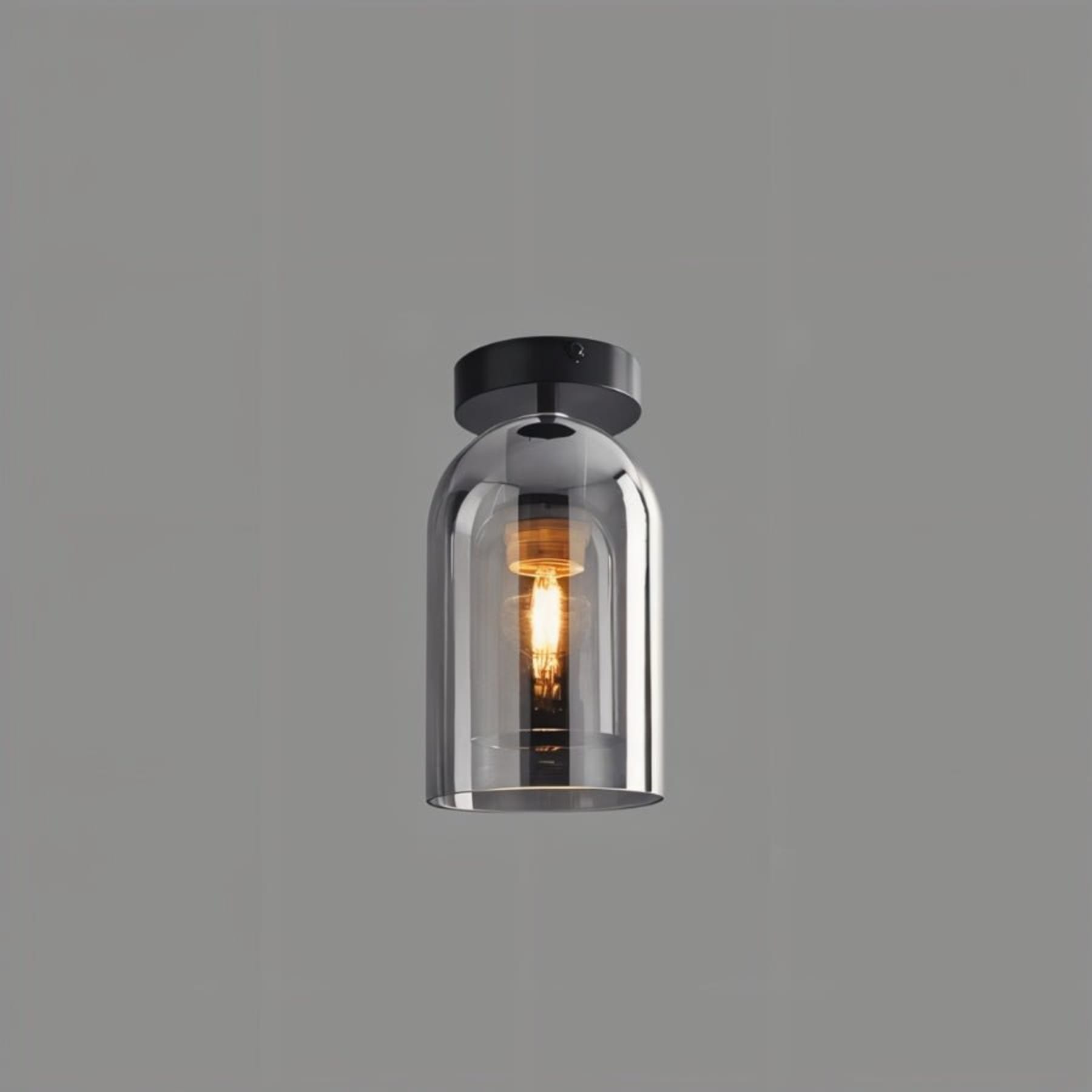 Modern Glass Semi-Flush Mount Ceiling Light for Living Room — Harbor Light Co.