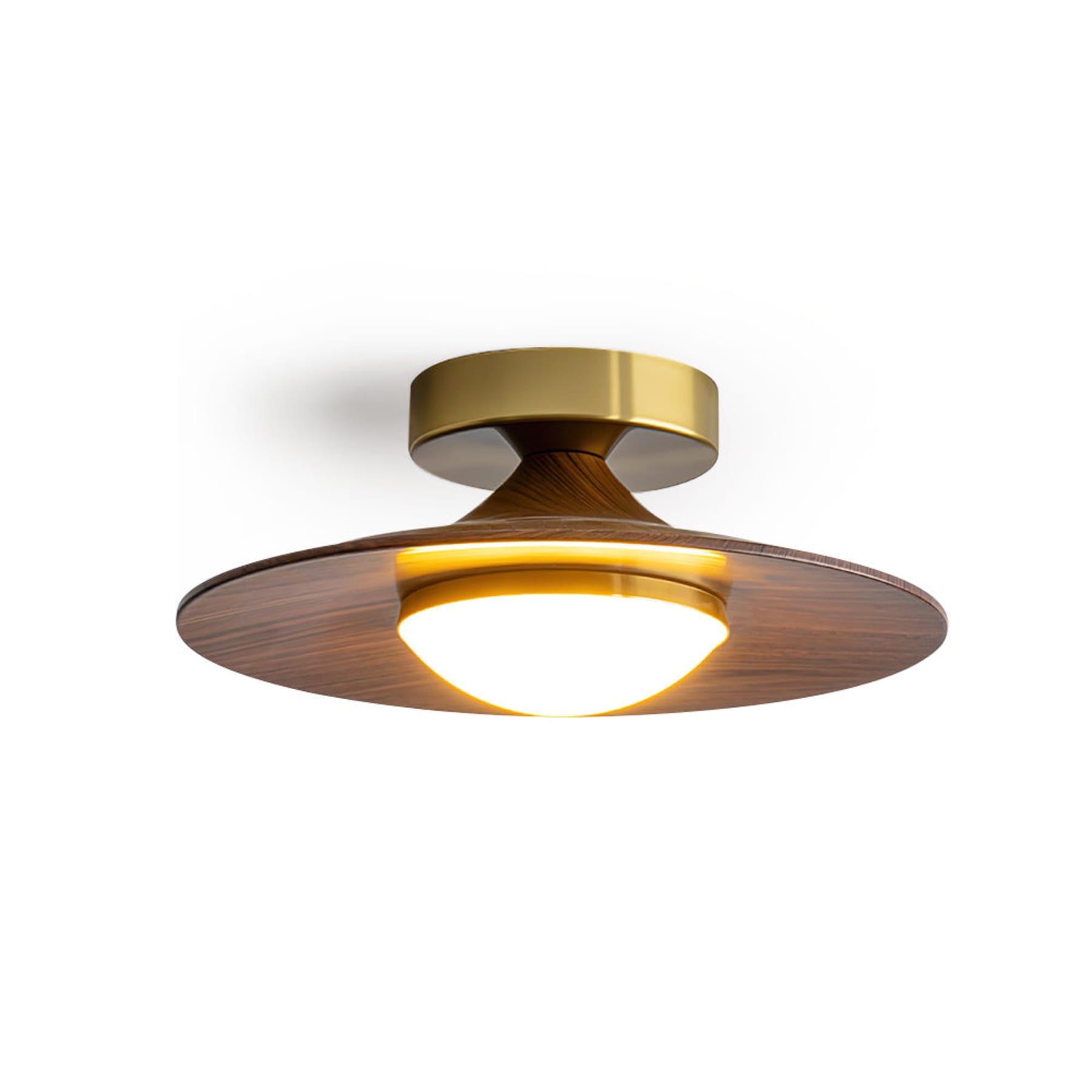 Modern Wood Semi-Flush Mount Ceiling Light for Living Room — Harbor Light Co.