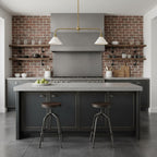Modern Brass Pendant Light With Ceramic Shades for Dining Room — Harbor Light Co.