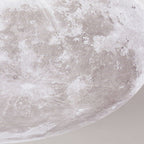 Moon Texture Flush Mount Ceiling Light with Wood Trim