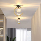 Modern Brass Semi-Flush Ceiling Light for Living Room — Harbor Light Co.