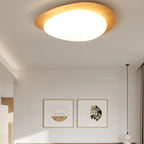 Modern Wood Flush Mount Ceiling Light With Stepless Remote Dimming — Harbor Light Co.