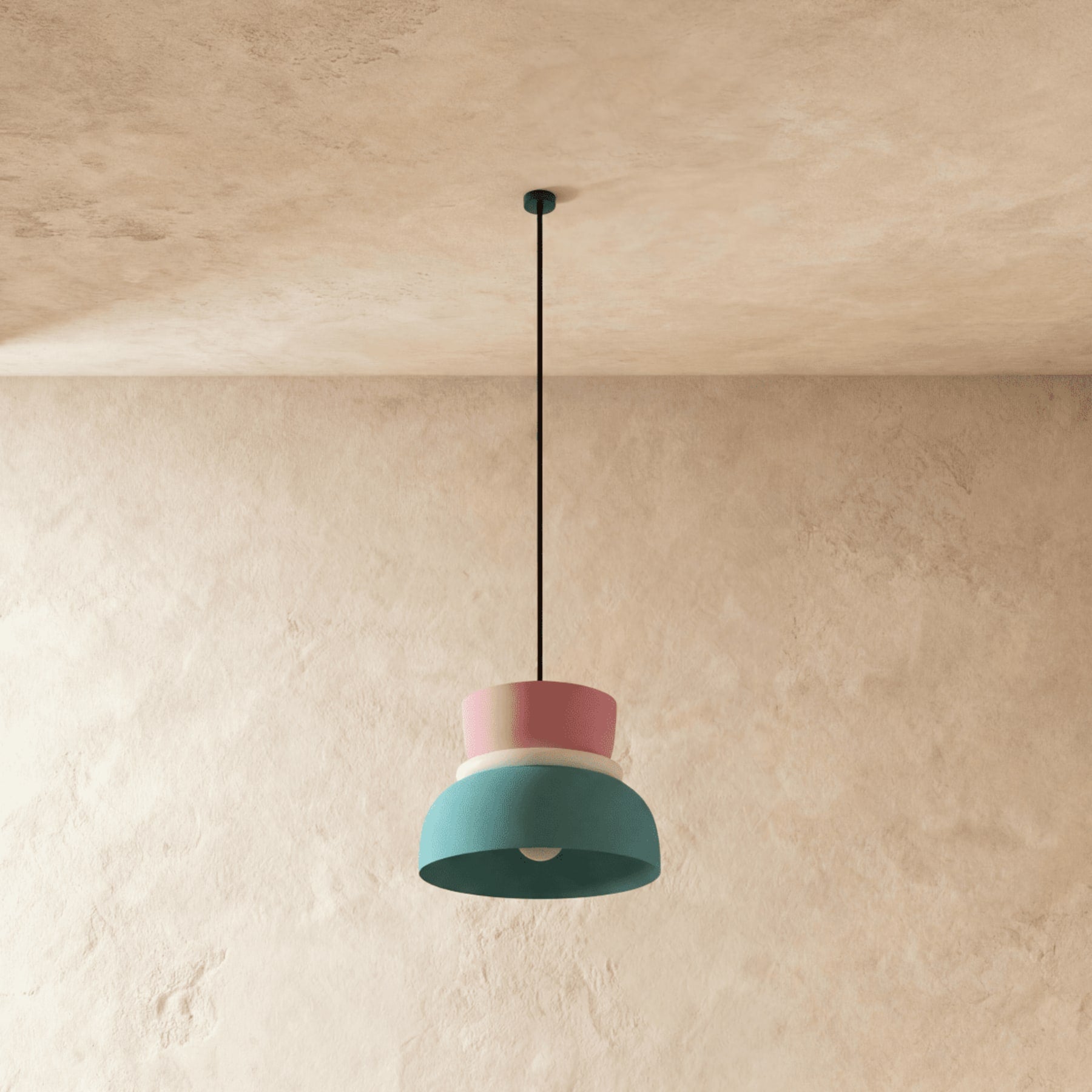 Modern Aluminum Two-Tone Pendant Light With Warm LED Glow — Harbor Light Co.