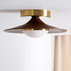 Modern Wood Semi-Flush Mount Ceiling Light for Living Room — Harbor Light Co.