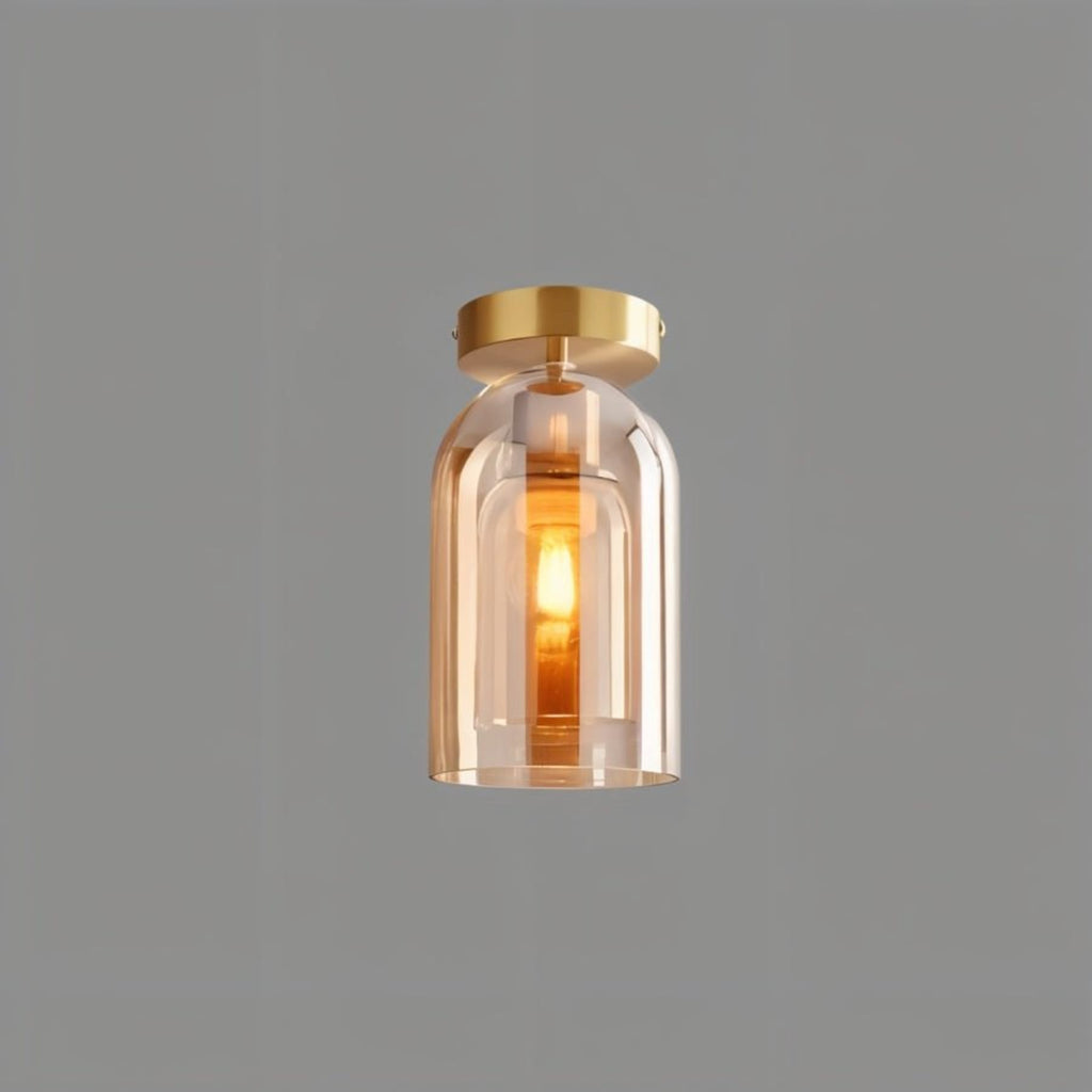 Modern Glass Semi-Flush Mount Ceiling Light for Living Room — Harbor Light Co.