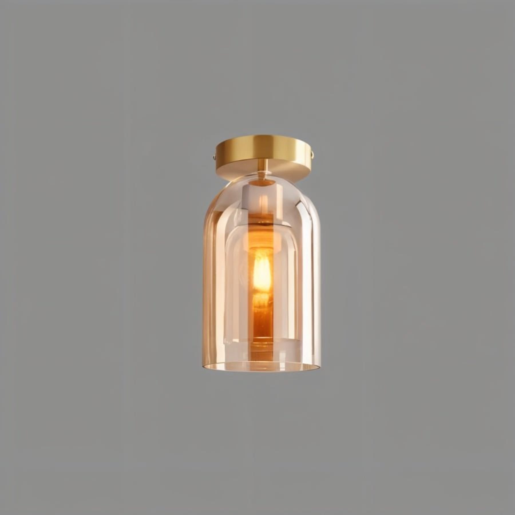 Modern Glass Semi-Flush Mount Ceiling Light for Living Room — Harbor Light Co.