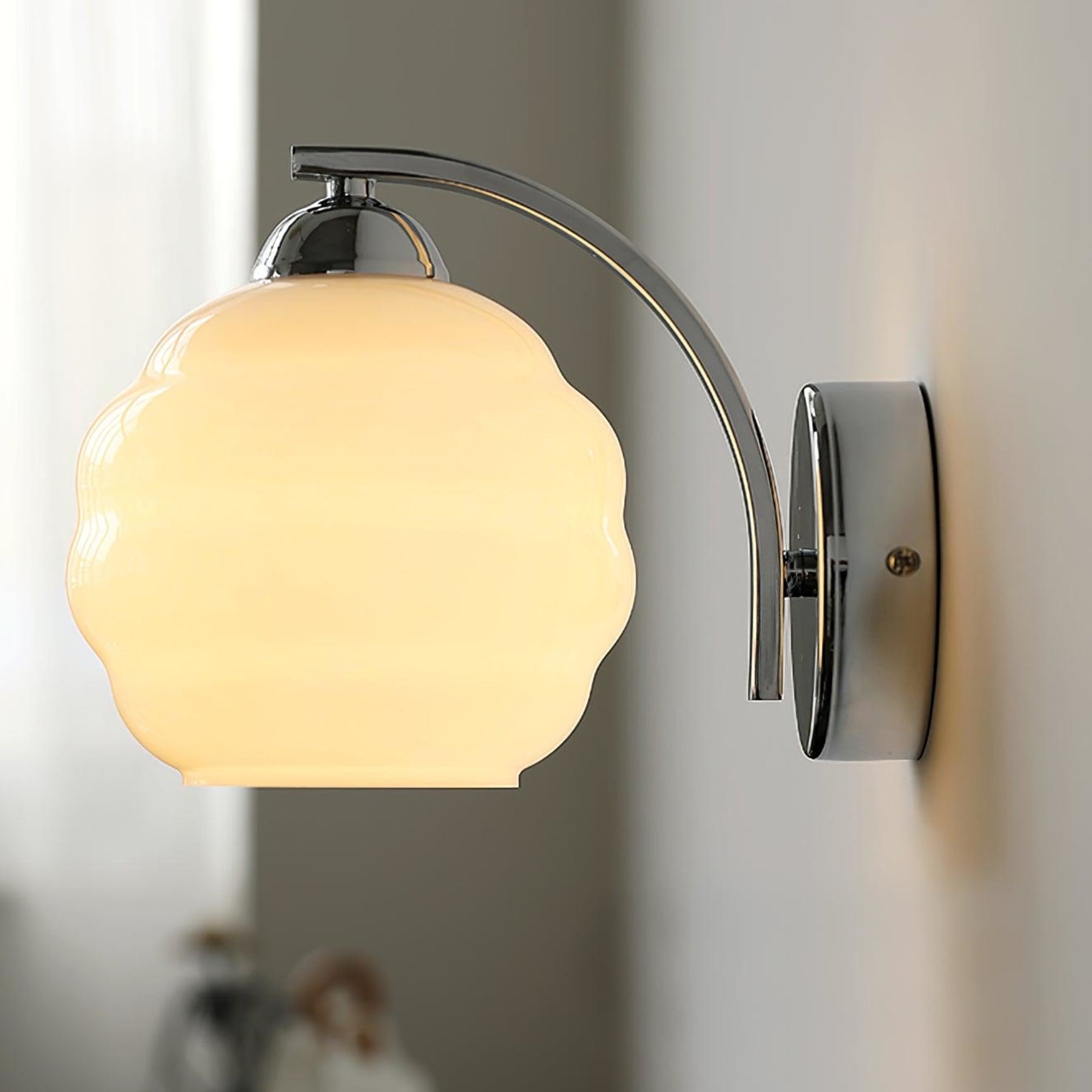 Modern Glass Wall Light With Warm LED Glow — Harbor Light Co.