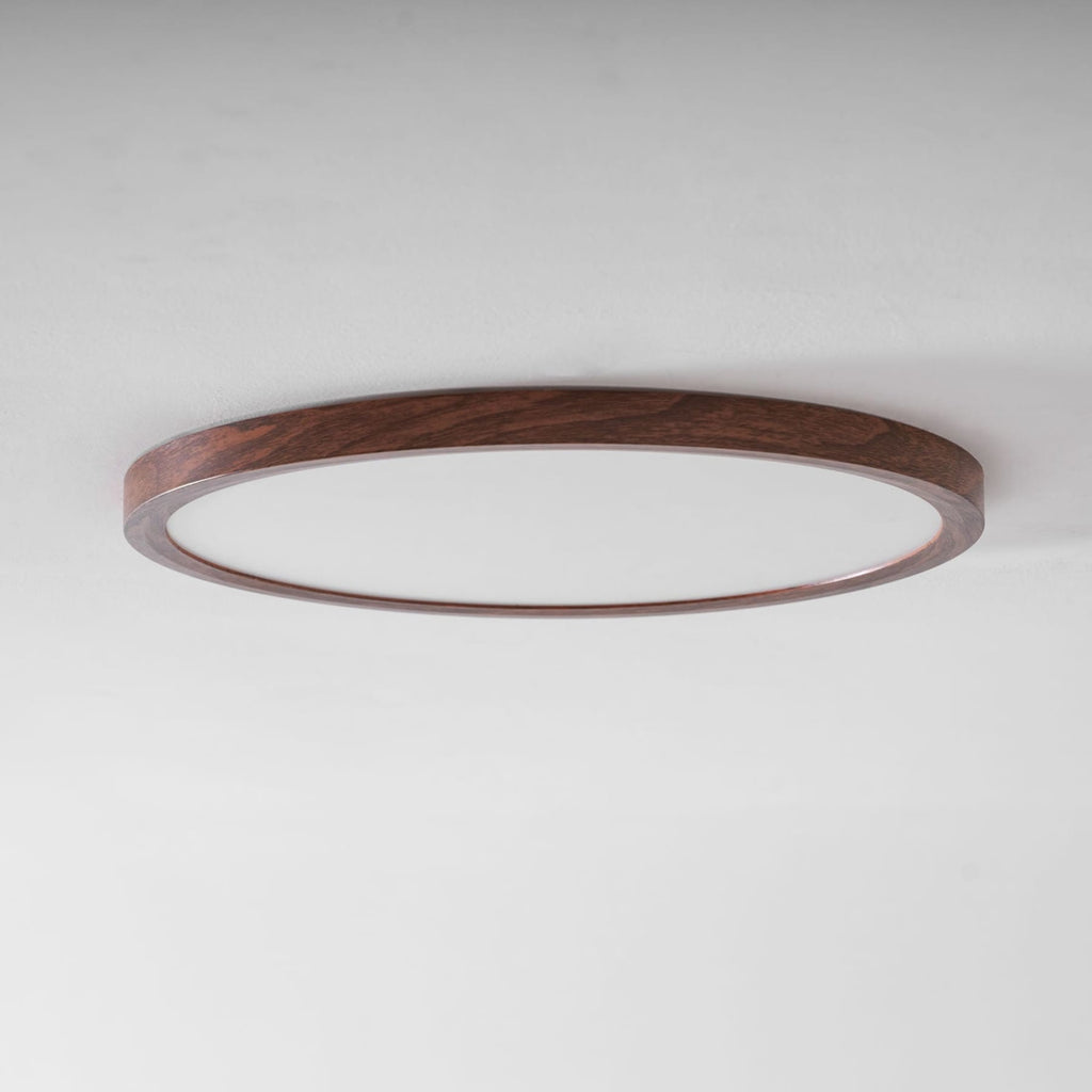 Modern Wood Flush Mount Ceiling Light With Slim Low-Profile Design — Harbor Light Co.