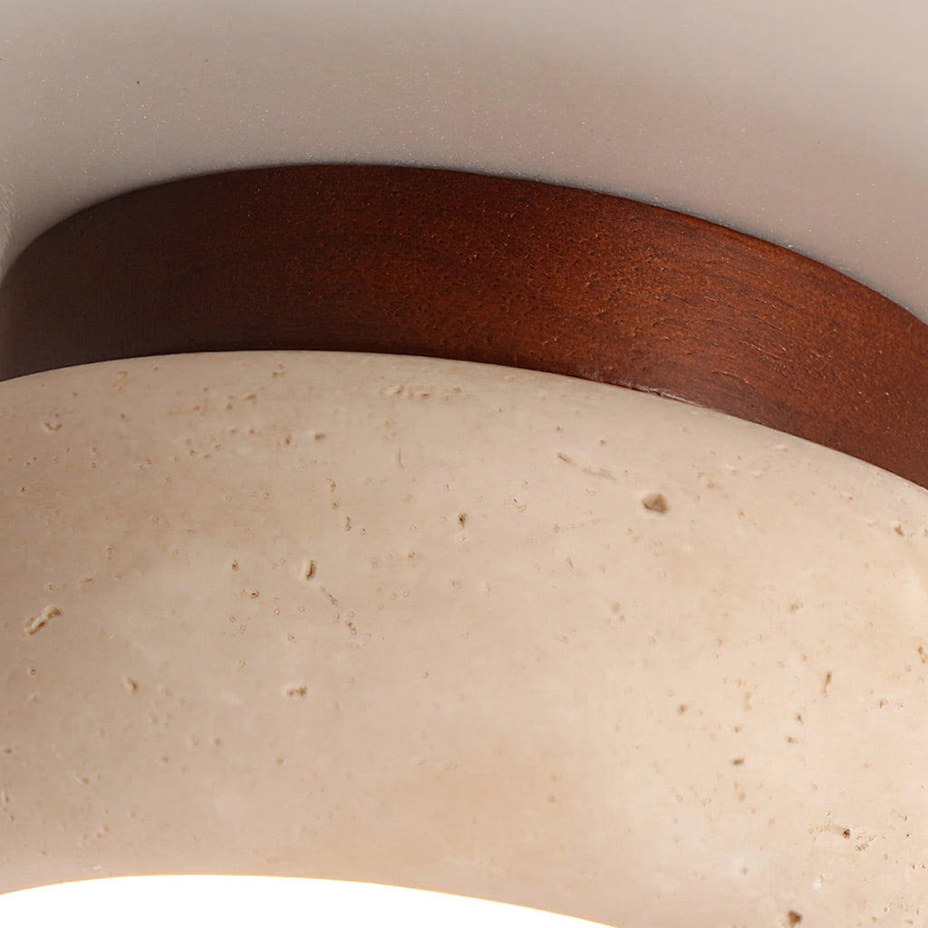 Modern Travertine Flush Mount Ceiling Light — Harbor Light Co.